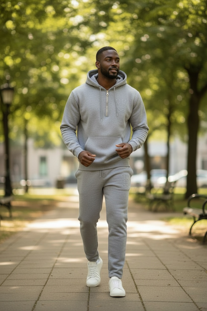Cotton Half Zip Down Hoodie