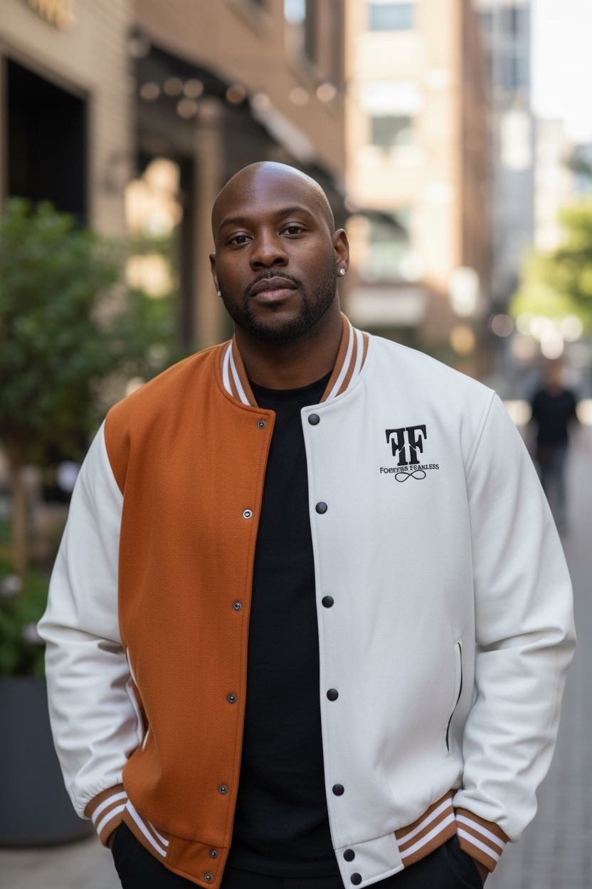 Two-Tone Titan Varsity Jacket